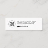 モダンビジミニマルネス注文の挿入 コーリングカード (裏面)