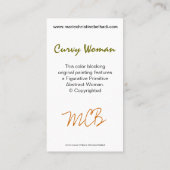 モダンビジ芸術的ネス・グリーン・抽象芸術 名刺 (裏面)