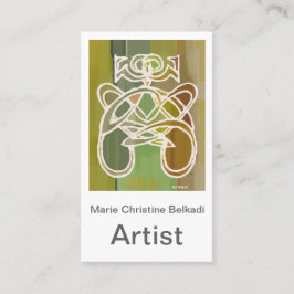 モダンビジ芸術的ネス・グリーン・抽象芸術 名刺