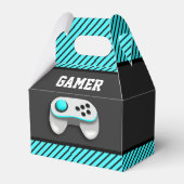 モダンビデオゲーム誕生日パーティー フェイバーボックス (正面サイド)