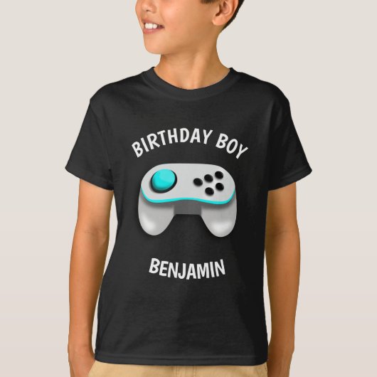 モダンビデオゲーム誕生日パーティー Tシャツ (正面)