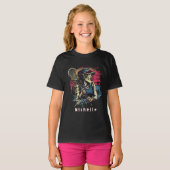 モダンビンテージラクロス女子プレイヤー 名前入り Tシャツ (正面フル)