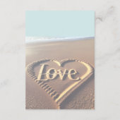 モダンビーチとハートスタイル詳細 エンクロージャーカード (裏面)