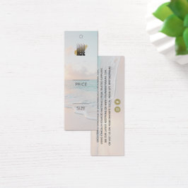 モダンビーチのぶら下がったロゴ付き価格ラベル