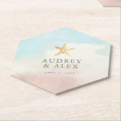 モダンビーチをテーマに結婚したコースター ペーパーコースター (アングル)