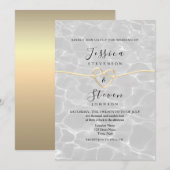 モダンビーチウェディング 招待状 (正面/裏面)