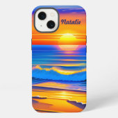 モダンビーチサンセット iPhoneケース (裏面)