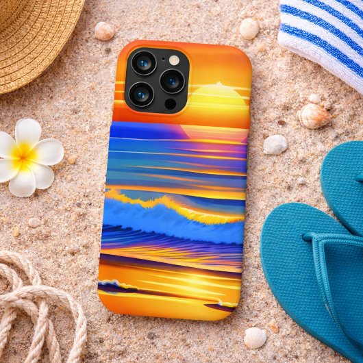 モダンビーチサンセット iPhoneケース