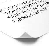 モダンビーチサンダル踊りシューズ結婚のサイン ポスター (角)