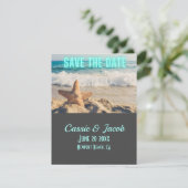 モダンビーチシーン日付の垂直カードを保存 (スタンド正面)