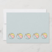 モダンビーチパーティー 招待状 (裏面)