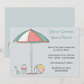 モダンビーチパーティ 招待状 (正面/裏面)