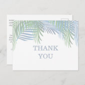 モダンビーチパーム離れの葬儀ありがとう ポストカード (正面/裏面)