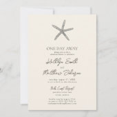 モダンビーチヒトデ海1日遠くに 招待状 (正面)