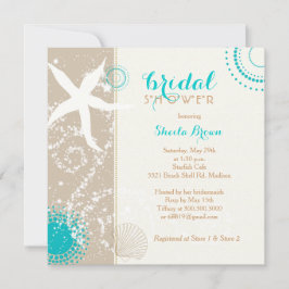 モダンビーチブライダルシャワー 招待状