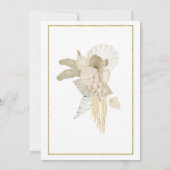 モダンビーチボホー 50周年結婚記念日パーティー 招待状 (裏面)