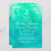 モダンビーチ先ブライダルシャワー招待状 招待状 (正面/裏面)