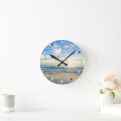 モダンビーチ海波 ラウンド壁時計 (ホーム)