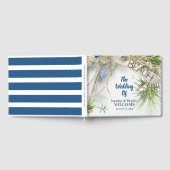 モダンビーチ結婚テーマ ゲストブック (全面)