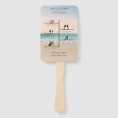 モダンビーチ結婚式タイムラインフォトプログラム ハンドファン (正面)