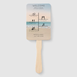 モダンビーチ結婚式タイムラインフォトプログラム ハンドファン