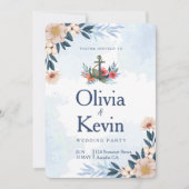 モダンビーチ結婚式招待状、トロピカル結婚ス 招待状 (正面)