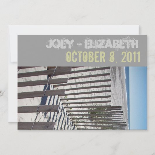 モダンビーチ結婚式招待状 招待状 (正面)