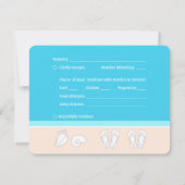 モダンビーチ結婚式RSVP食事選択曲要求 出欠カード (裏面)