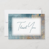 モダンビーチ結婚抽象芸術サンキューカード サンキューカード (正面)