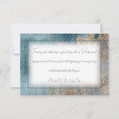 モダンビーチ結婚抽象芸術サンキューカード サンキューカード (裏面)