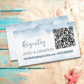 モダンビーチ航海のQRコー結婚ドのレジストリ エンクロージャーカード