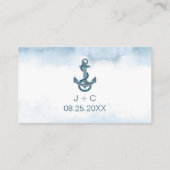 モダンビーチ航海のQRコー結婚ドのレジストリ エンクロージャーカード (裏面)