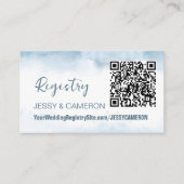 モダンビーチ航海のQRコー結婚ドのレジストリ エンクロージャーカード (正面)