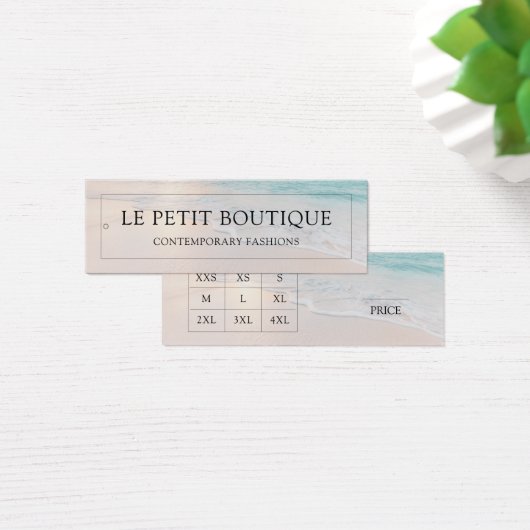 モダンビーチ衣料品サイズチャート価格ラベル (デスク)