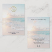 モダンビーチ3対のスタッドイヤリング表示 名刺 (正面/裏面)