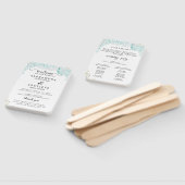 モダンビーチ | ティール(緑がかった色)結婚式 プログラムハンドファン ハンドファン (組立なし)