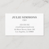 モダンピはっきりしたックレッドタイポグラフィカスタム 名刺 (裏面)