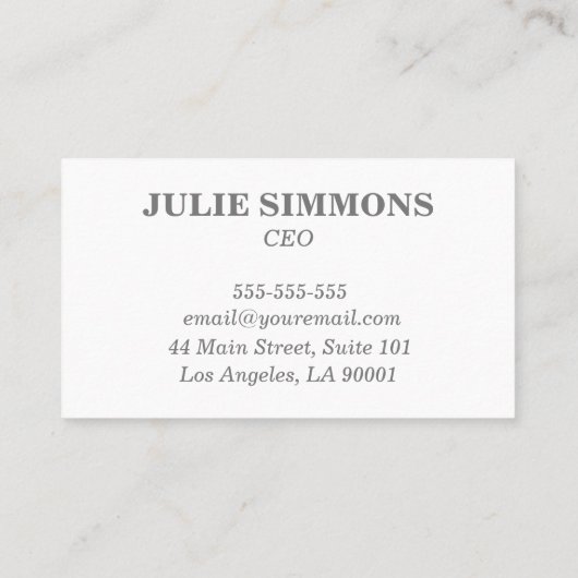 モダンピはっきりしたックレッドタイポグラフィカスタム 名刺 (裏面)