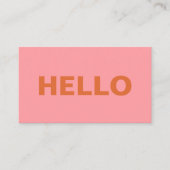 モダンピはっきりしたンクオレンカスタムジのロゴソーシャルメディア 名刺 (正面)