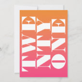 モダンピエレガントックオレンジはっきりしたタイポグラフィ 招待状 (裏面)