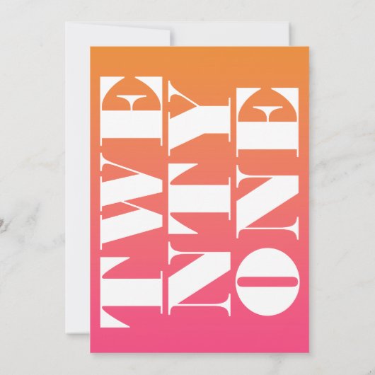 モダンピエレガントックオレンジはっきりしたタイポグラフィ 招待状 (裏面)