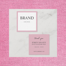 モダンピエレガントックカスタムの割引カード スクエア名刺