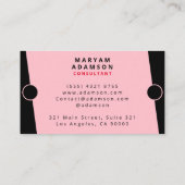 モダンピエレガントンクとブラック 名刺 (裏面)