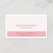 モダンピエレガントンク白シンプルテンプレートトレンディー 名刺 (正面)