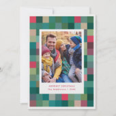 モダンピカラフルク市松模様にス写真 シーズンカード (正面)