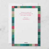 モダンピカラフルク市松模様にス写真 シーズンカード (裏面)