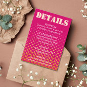 モダンピカラフルンクとオレンジの幾何結婚図形 エンクロージャーカード