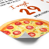 モダンピザ バースデー フォト マイルストーン ポスター (角)