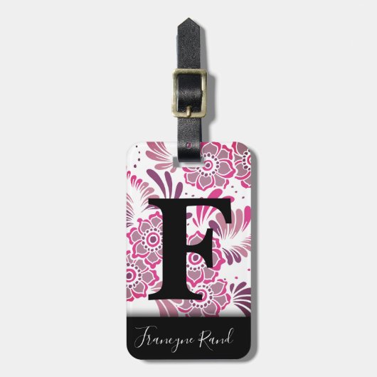 モダンピスタイリッシュッエレガントクフローラ旅行記 ラゲッジタグ (正面縦)