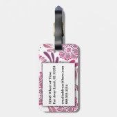 モダンピスタイリッシュッエレガントクフローラ旅行記 ラゲッジタグ (裏面縦)